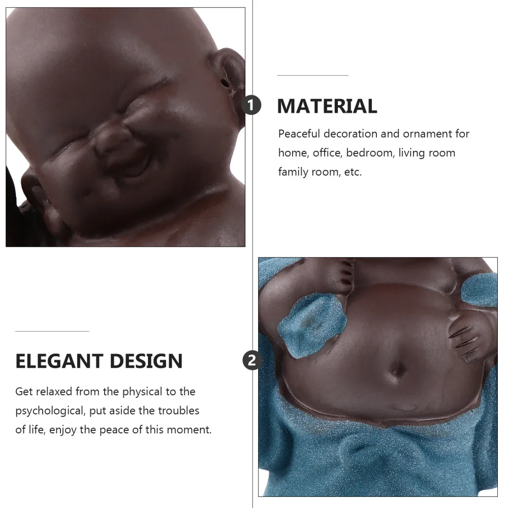 

4Pcs Big-bellied Maitreya Tabletop Decoration for Tea Art Ornament