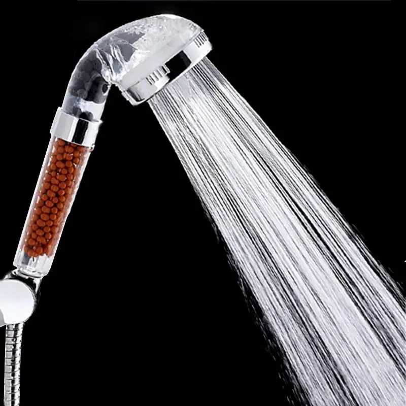 

Water Therapy SPA Shower Bath Filter High Pressure Water Saving Rainfall Shower Head With Negative Ion Activated Balls