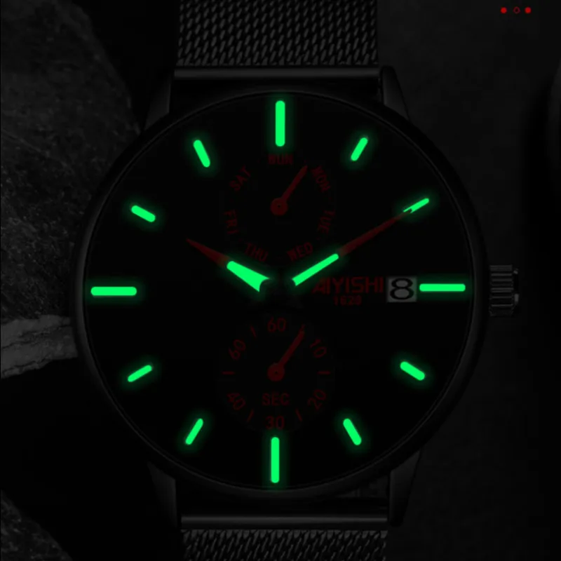 

Top Brand Men's Watch Fashion Ultra-Thin Waterproof Quartz Watch Student Full Motorized Calendar Watch Male Luxury Wristwatch