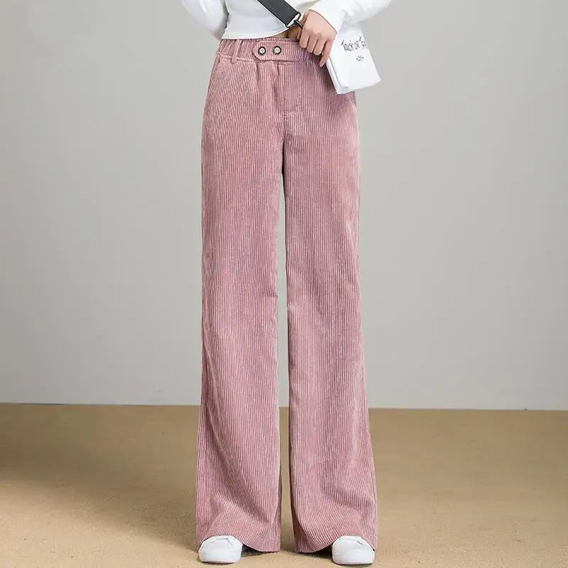 

Женские широкие брюки Vangull, повседневные вельветовые брюки свободного кроя с высокой талией, осень 2019