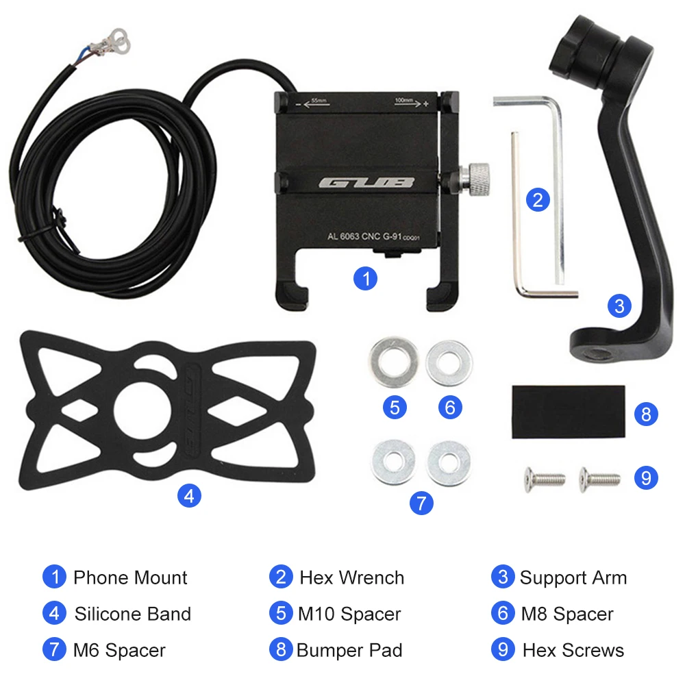 Крепление для телефона мотоцикла регулируемый держатель мобильного с