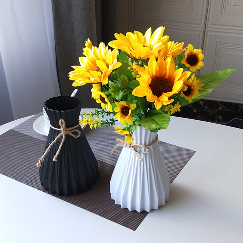 

Flower Vase Decoration Home Plastic Vase Modern Imitation Ceramic Flower Pot Flower Basket Nordic Decoration Vases for Flowers