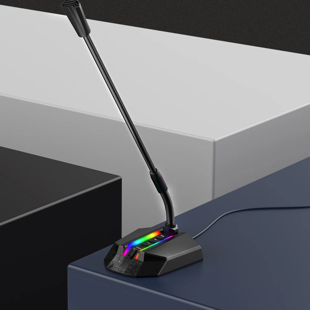 

Компьютерный ноутбук для игр потоковая запись студия RGB игровой многонаправленный шумоподавляющий Настольный ПК микрофон