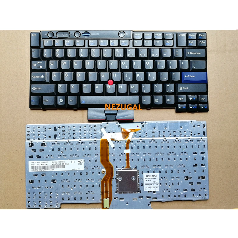 Английская клавиатура для ноутбука Lenovo T400S T410S T410 T410i T420 T420S X220 X220T T510 W510 W500 T520