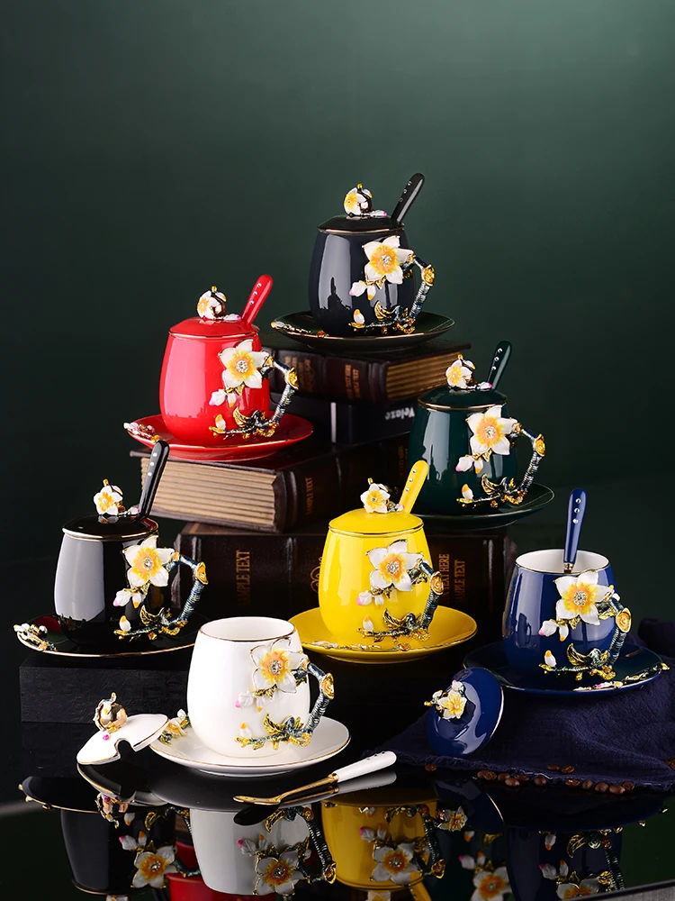 Чашка ручной работы блюдце с крышкой набор высококачественных блюдец для кофе