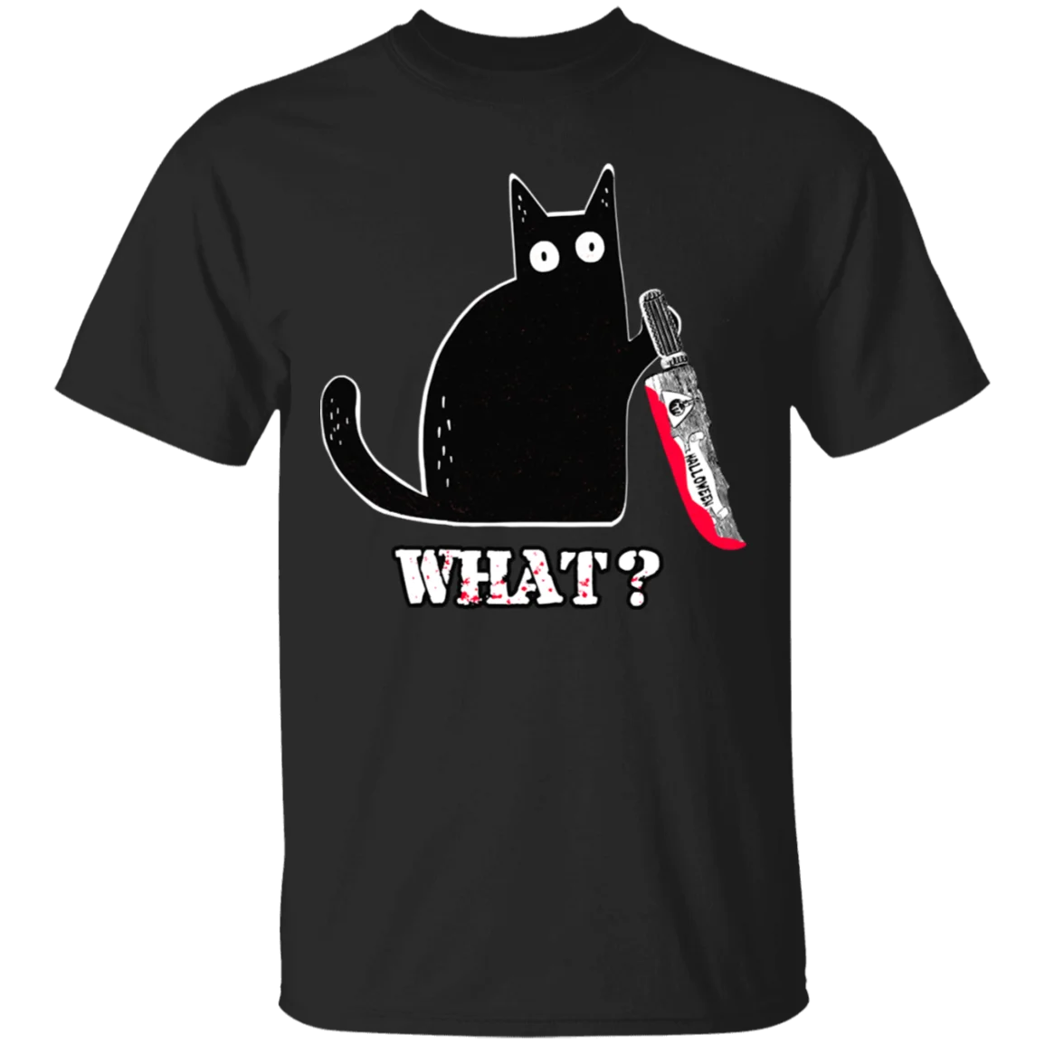 Мужская черная футболка на Хэллоуин с надписью What Murderous Black Cat S 3Xl| |