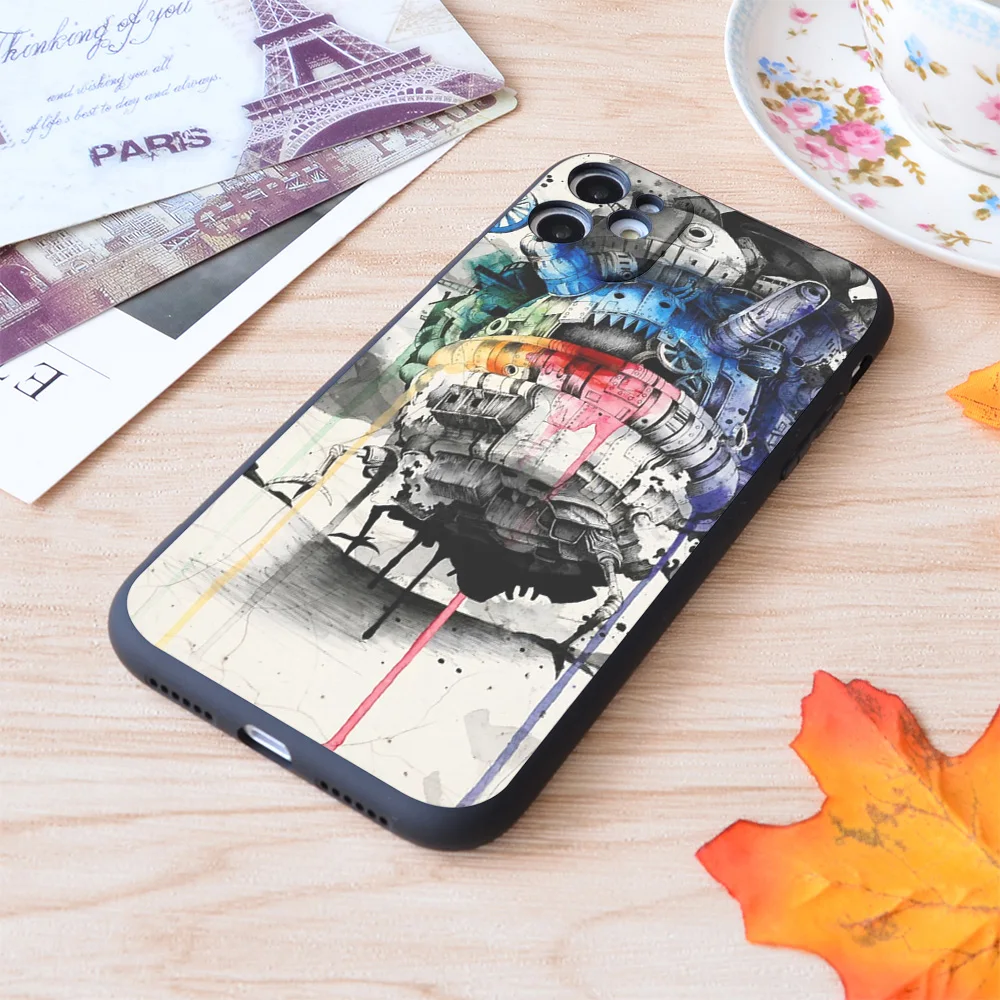 

Howl‘s Moving Castle Print Soft Silicone Matt Case For Apple iPhone Case