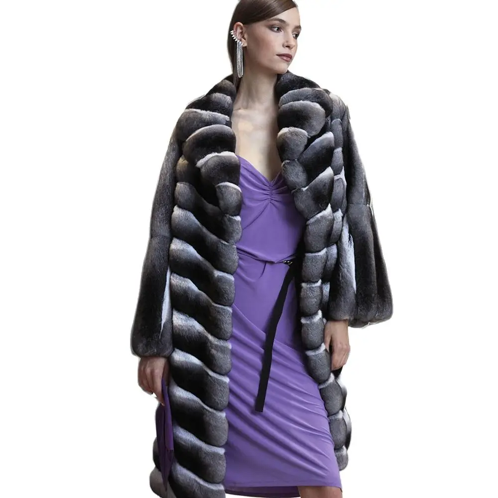 Women's Real Fur Coat Winter 2021 New High Quality Genuine Rex Rabbit Fur Coats Whole Skin Natural Fur Overcoats Lapel Collar enlarge