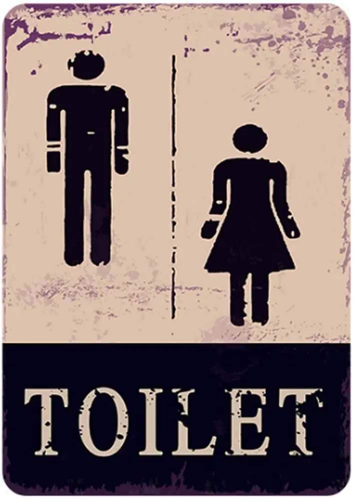 Оловянные металлические знаки в стиле ретро для туалета мужчин и женщин |