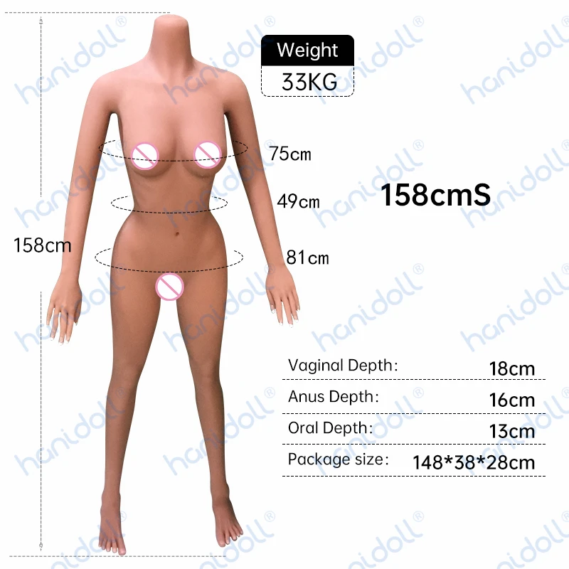 Секс-куклы Hanidoll 148-165 см Реалистичная Силиконовая секс-кукла из термопластичного