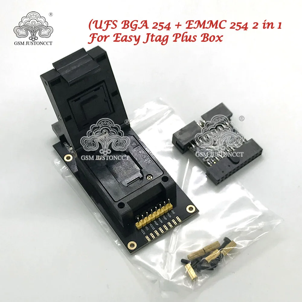 2022 nuevo ORIGINAL f&aacute;cil-Jtag m&aacute;s UFS BGA-254 Socket / EMMC 254(EMMC + UFS 2 en 1) adaptador JTAG f&aacute;cil m&aacute;s trabajo de caja-4