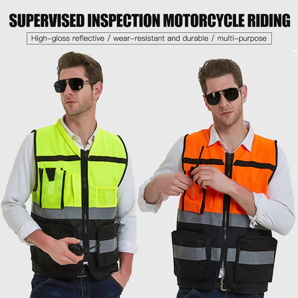 

High Visibility Safety Reflective Warning Vest For honda crm 250 dio 34 cb 250 two fifty cb 650r nc750x nc700x xr250 c90