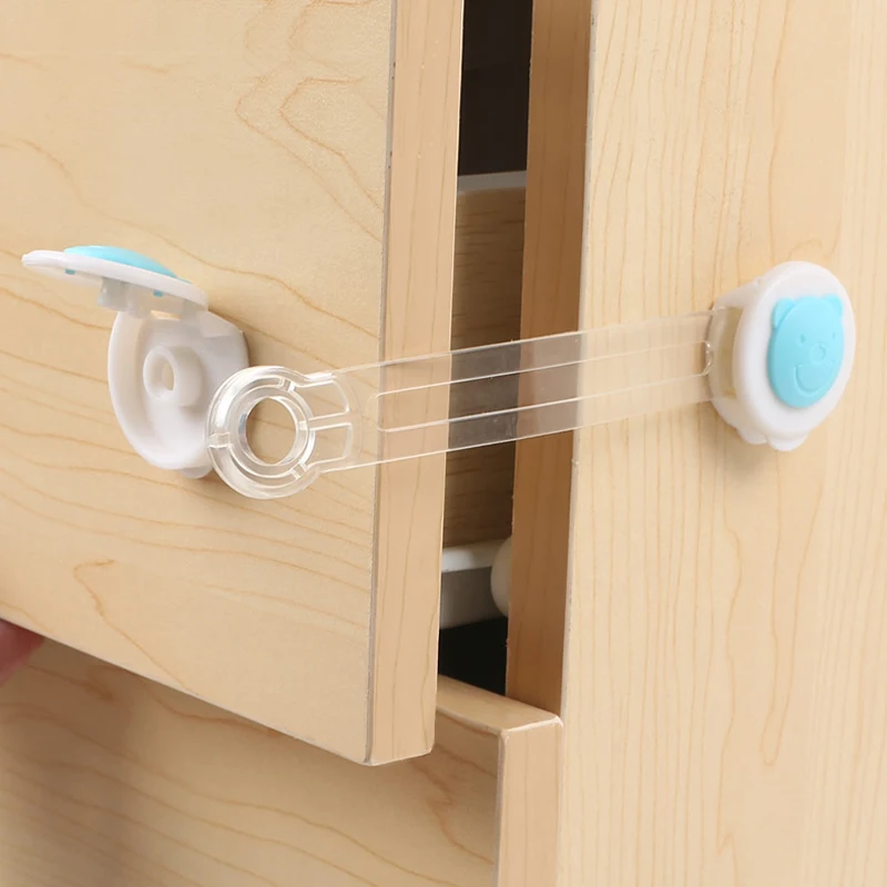 1PC Bear Lock Blue Hylidge детский замок на шкафчик ремень для маленьких детей безопасный замок для детей Защитный шкаф безопасный замок для детей - Цвет: 1PC Bear Lock Blue