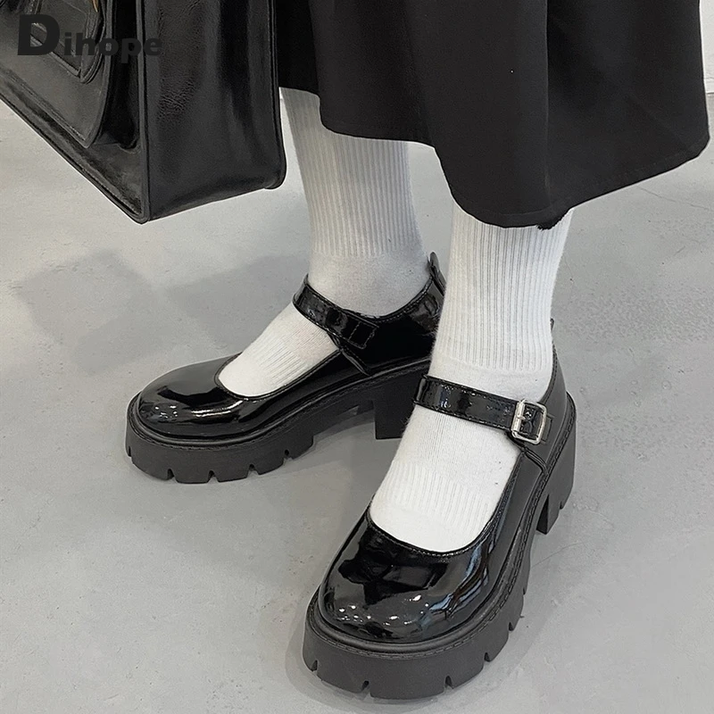 Туфли Dihope женские на платформе в японском стиле обувь Стиле Лолита винтажные