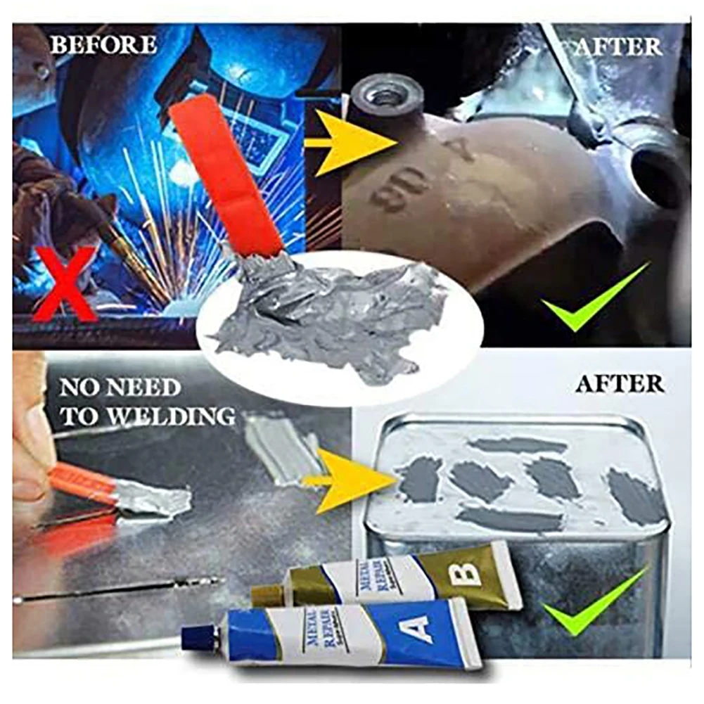 100 г силиконовый герметик A B Клей двойная труба термостойкая холодная сварка