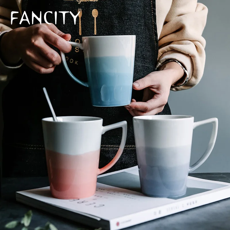 Креативные минималистичные кружки FANCITY керамические чашки офисные для воды