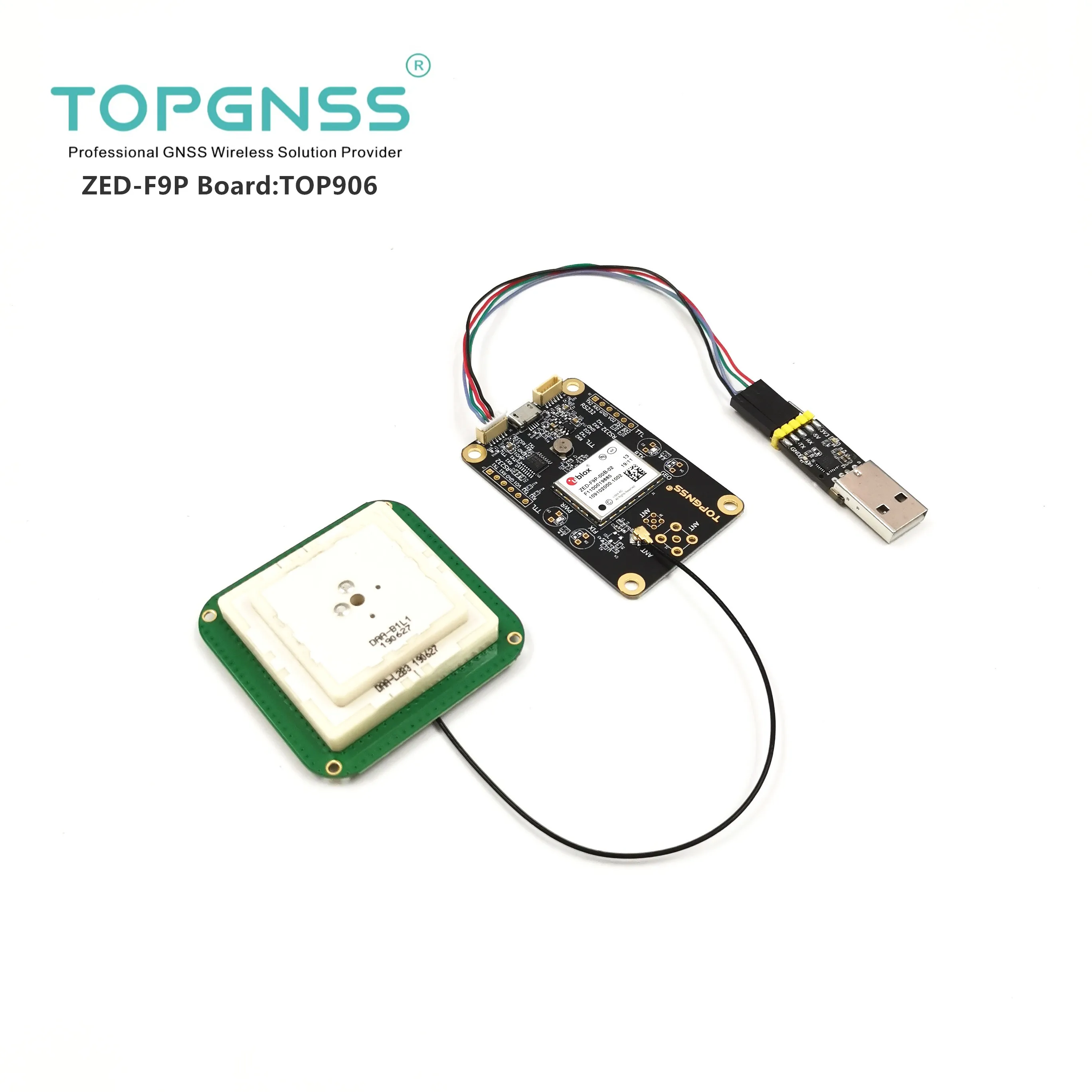 2 шт. плата GNSS антенна GNSS USB к ttl ZED-F9P модуль RTK Высокоточный gps антенна Приемник GNSS база и rove TOPGNSS TOP906