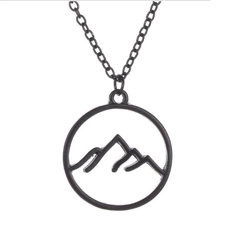 Лидер продаж 2019 модное ожерелье серебряного цвета с подвеской в виде горы