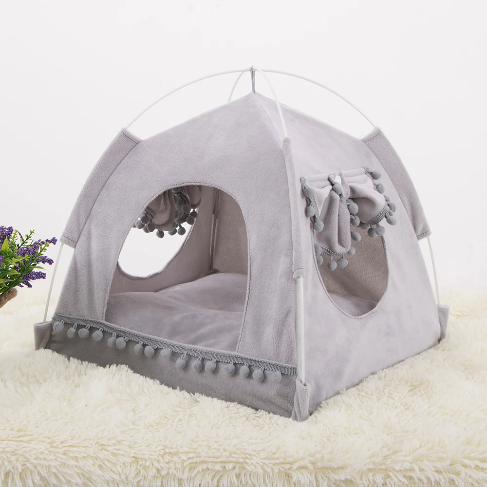 S-XL Pet Cat Dog Summer Nest Tent Ultra-soft Fabric Sleeping Bed For S/M/L Soft Puppy Cushion Pads Kennel House | Дом и сад