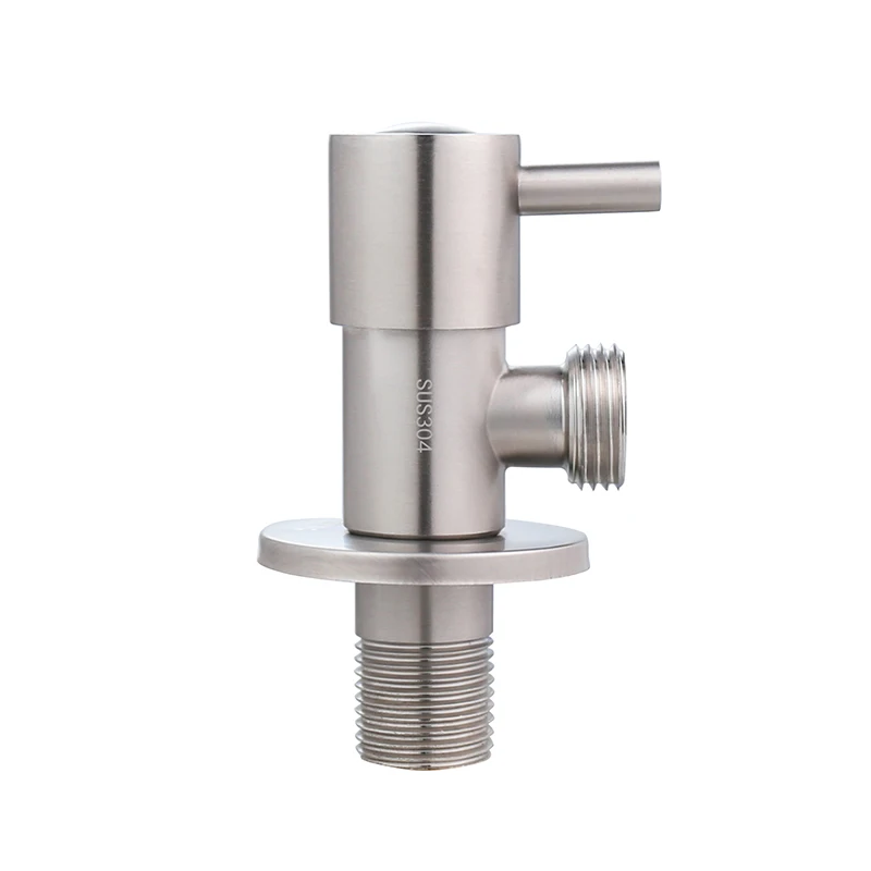 

MTTUZK Solid 304 Stainless Steel Angle Valve Water Stop Valve G1/2"X1/2 Filling Valves Hot Or Cold Water Inlet Valve