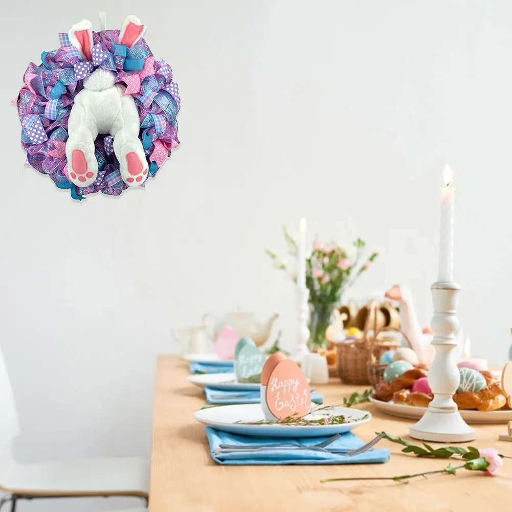 

Hot 2021 Easter Thief Bunny Butt Cute Wreath Home Decoration Ornaments Spring Wedding Wreath Cartoon Bunny Shape Ornaments