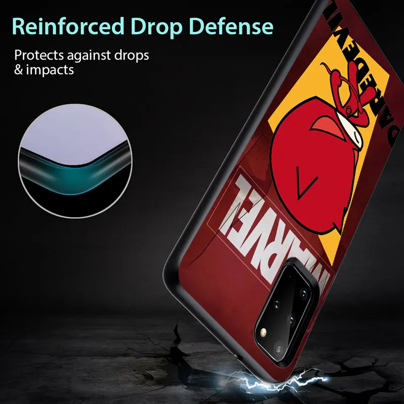 

Marvel cartoon card love for Samsung S6 S7 S8 S9 S10 S10E S21 Edge Plus Ultra 5G TPU Black Phone Case