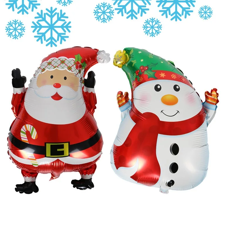 

Рождественские украшения, Санта-Клаус, Рождественский Снеговик, фольгированные воздушные шары, украшение для рождественской вечеринки