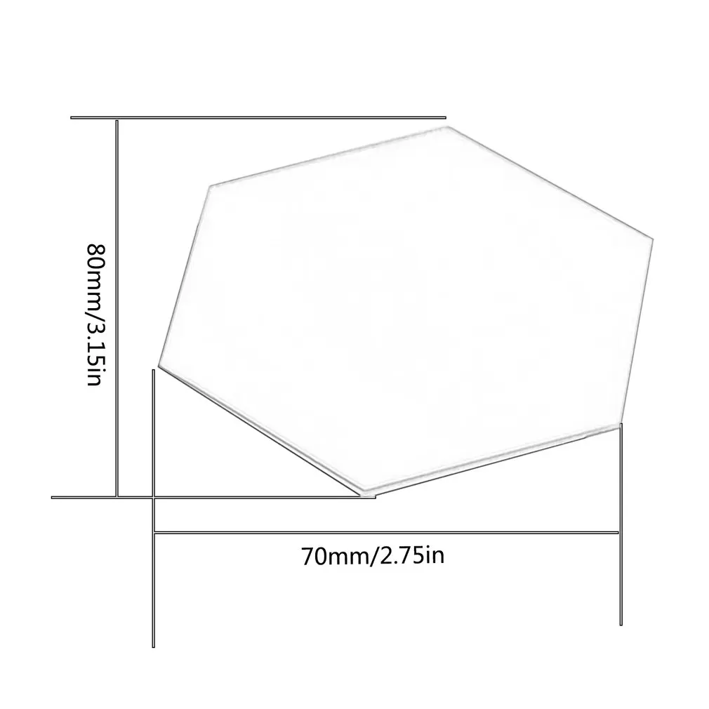 12PCS Hexagon Removable Waterproof Self-adhesive Mirror Stickers Home Bathroom Kitchen Wall Stickers Kitchen Decoration