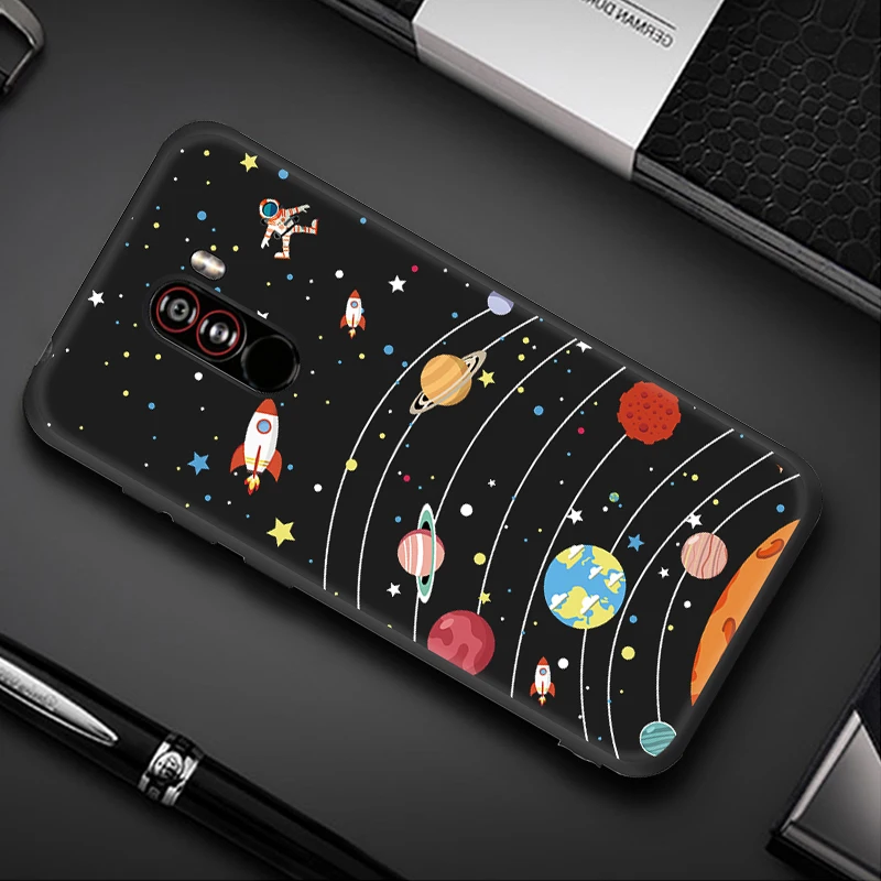 Черный матовый чехол для телефона с рисунком Xiaomi mi 9 SE 8 Lite A3 CC9e CC9 6 9T Pro Pocophone F1