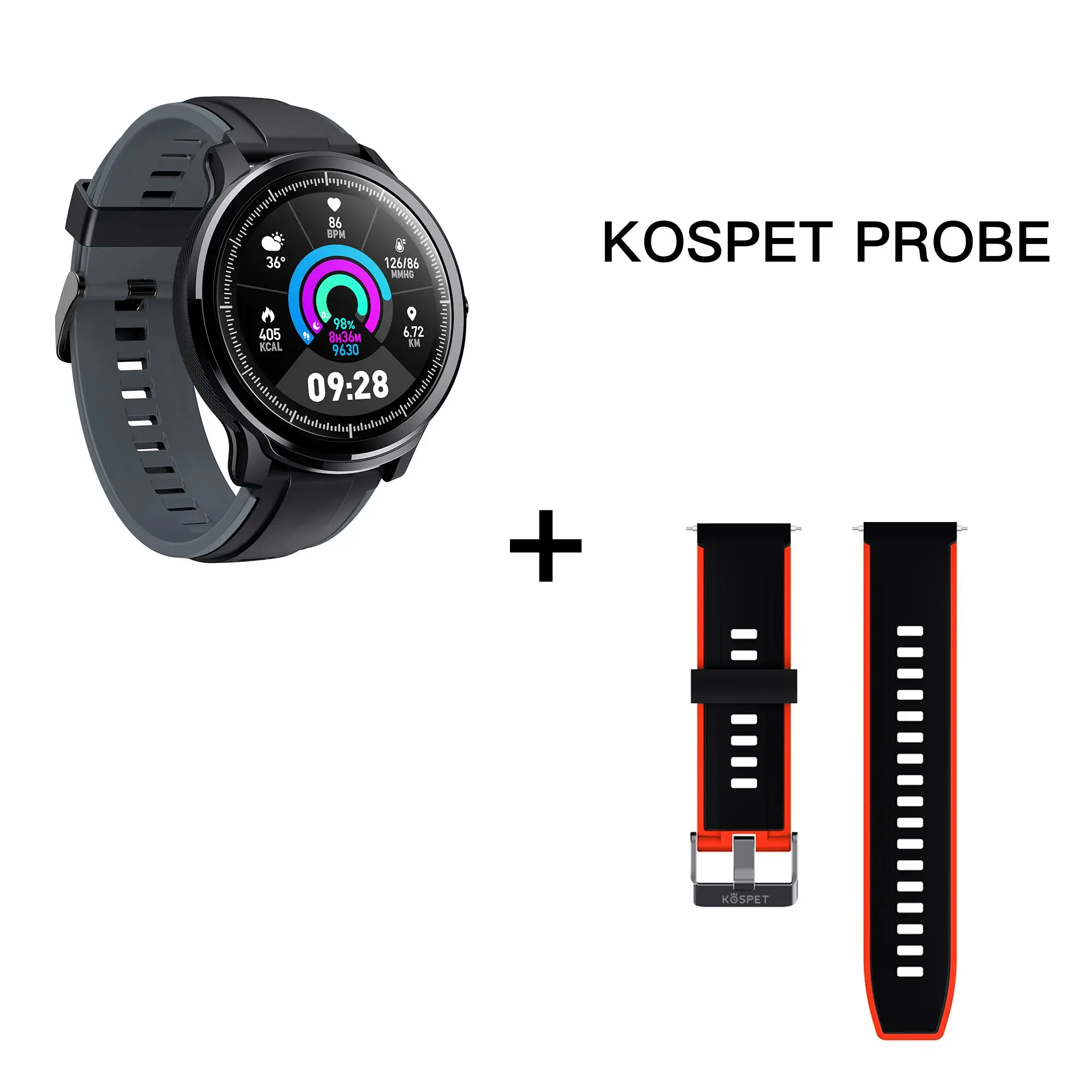 Kospet Probe Bluetooth Smart Watch Bracelet Fitness Tracker Wrist Heart Rate Monitor Waterproof Sport For Android iOS |