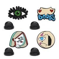 vintage enamel pins cute eyes metal brooches for women bag clothes shirt neo gpthic badges jewelry gifts