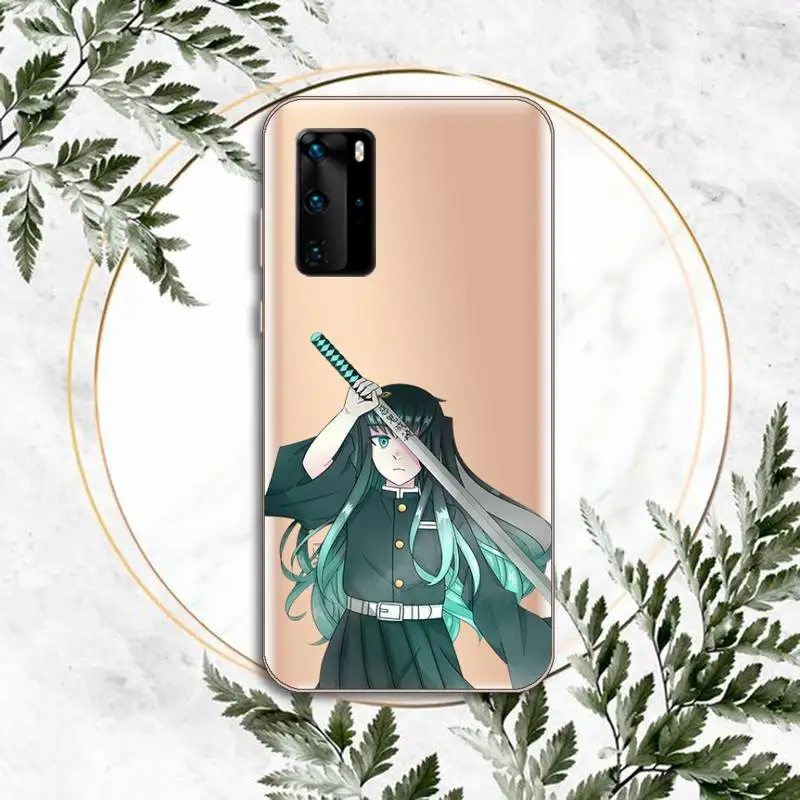 

Tokitou Muichirou Demon Slayer anime Phone Case Transparent for Huawei P honor 8 10i 20 30 40 smart 2019