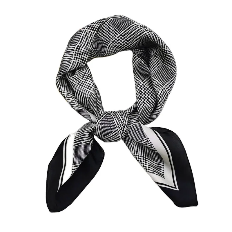 

2021 Women New Bubble Silk Scarf Luxury Square Scarf Hijab Fashion Wrap Printed Shawls Headband Hijabs Bandana Foulard Scarves