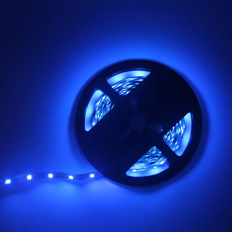 Синий 5m rgb Водонепроницаемый светодиодный полосы neon светильник 2835SMD светодиодный неоновый rgb гибкая светильник ленты адаптер 12 В - Испускаемый цвет: Синий