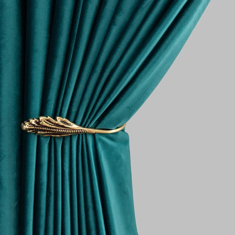 Затемненная занавеска s для гостиной дизайнерский темно зеленый глянцевый