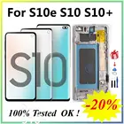 ЖК-дисплей Super AMOLED для Samsung Galaxy S10, S10e, S10 PLUS SM-G970, G973, G975, сенсорный экран с рамкой для SamsungS10