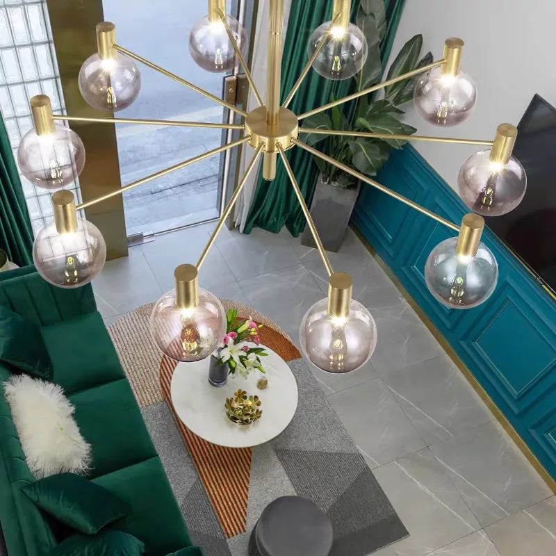 Итальянский дизайн молекула лампа кухня Остров столовая Бар стеклянная люстра с