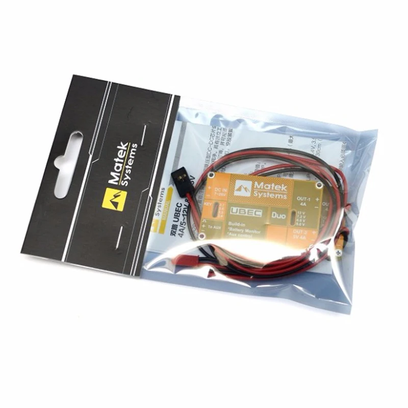 Matek UBEC U4A2P Dualway 4A 5 ~ 12 В встроенный аккумулятор монитор Aux управление для