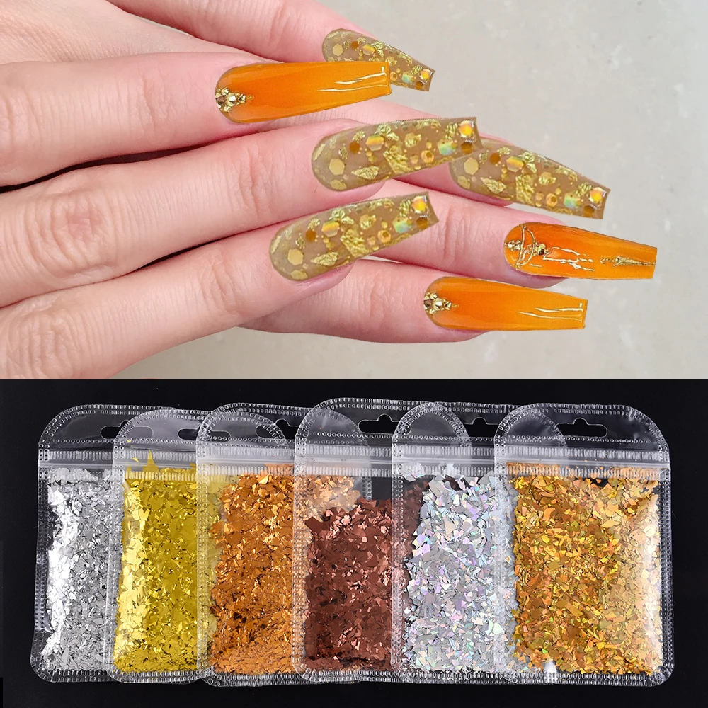 

3D Nail Design Accessories Tips Nail Art Decoration Designs Ultrathin Sequins Nail Glitter Flakes Snowflake Christmas Ongles