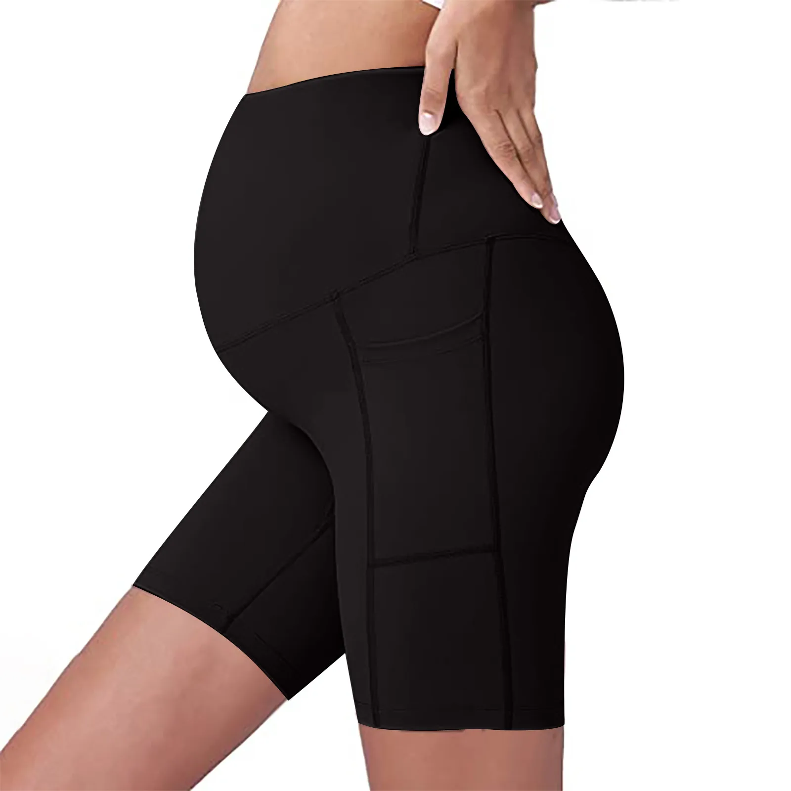 2021 Maternity Legging Shorts Women Pregnant Elasticity High Waisted Yoga Workout Sport Gym Intimates Pregnancy Clothing |