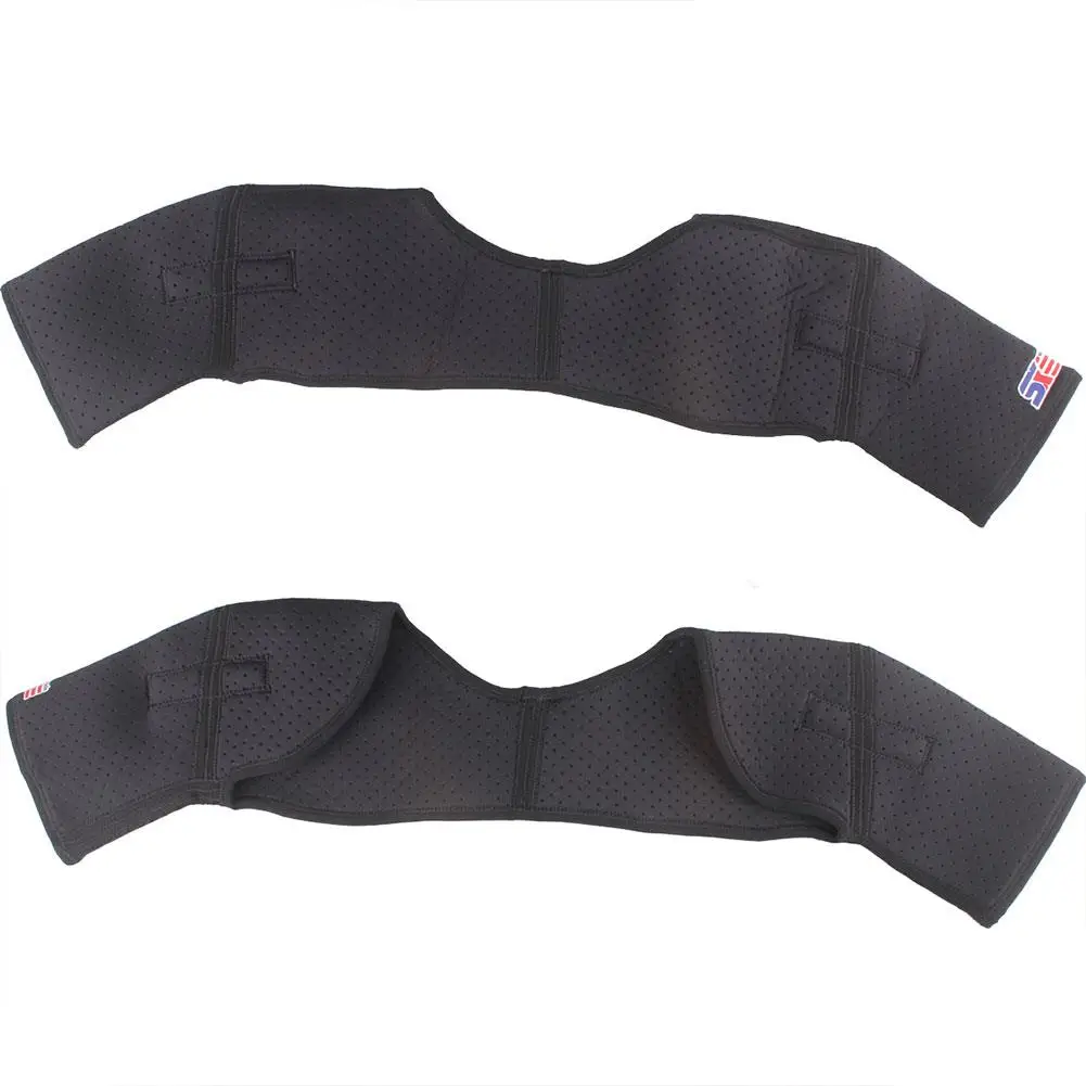 

Durable Synthetic Rubber Nylon Sports Lifting Guard Brace Shoulder Pad Hurt Adjustable Wrap Gym Breathable Outdoor Support Pads