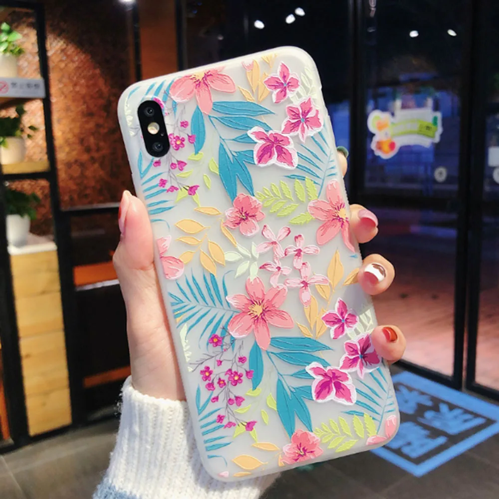 

2021 Hot Selling Flower Silicon Phone Case For iPhone 7 8 6 6S Plus XS Max XR Case For iPhone 11 Pro Max X 5 SE Soft Cover
