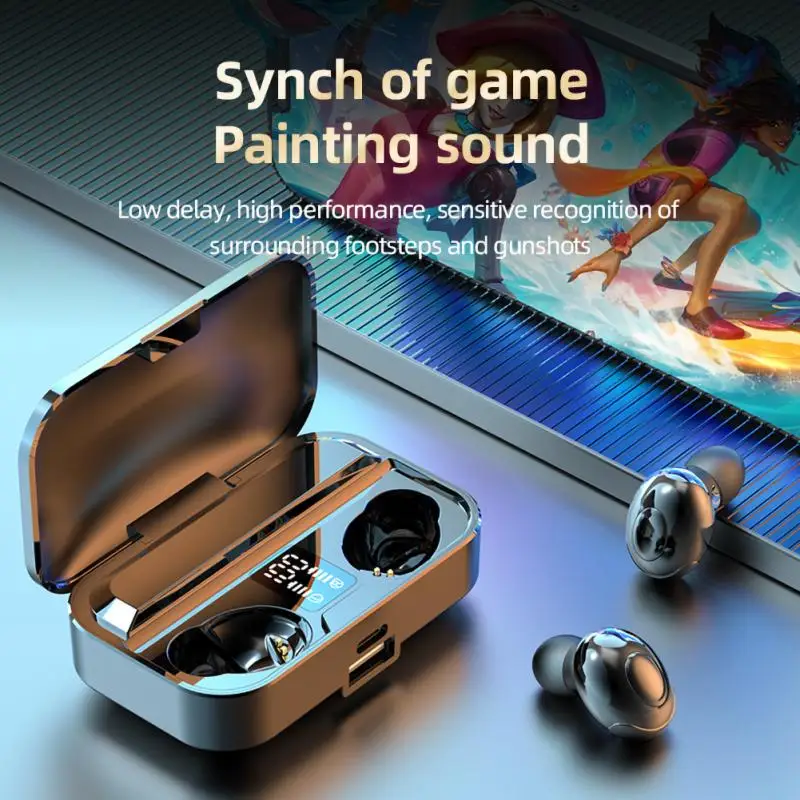 

2021 TWS Wireless Bluetooth Headphones Digital Display Earphones With Charging Box HIFI Stereo Earbud Headset Noise Reduction