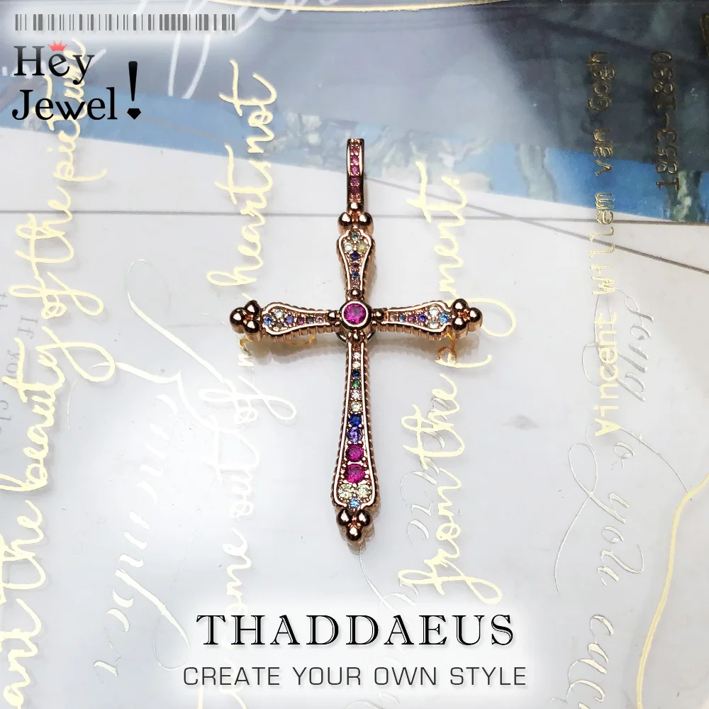 

Pendant Royalty Cross,2019 Spring Fashion Bohemia Jewelry Europe Style Bijoux Necklace Rose Gold Color Gift For Soul Woman