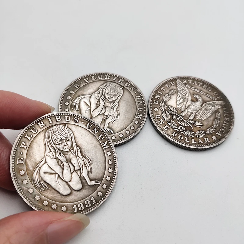 Коллекция юбилейных монет American Morgan Wanderer 1881 мы верим демон женское украшение для