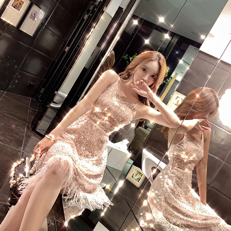 Платье для крещения Daminha маленькая юбка на подтяжках средней длины с блестками