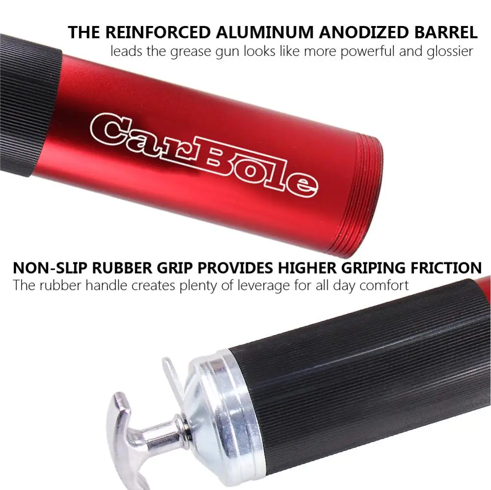 Смазочный шприц 6000 фунтов/кв. дюйм красный тяжелых Делюкс в виде пистолетной