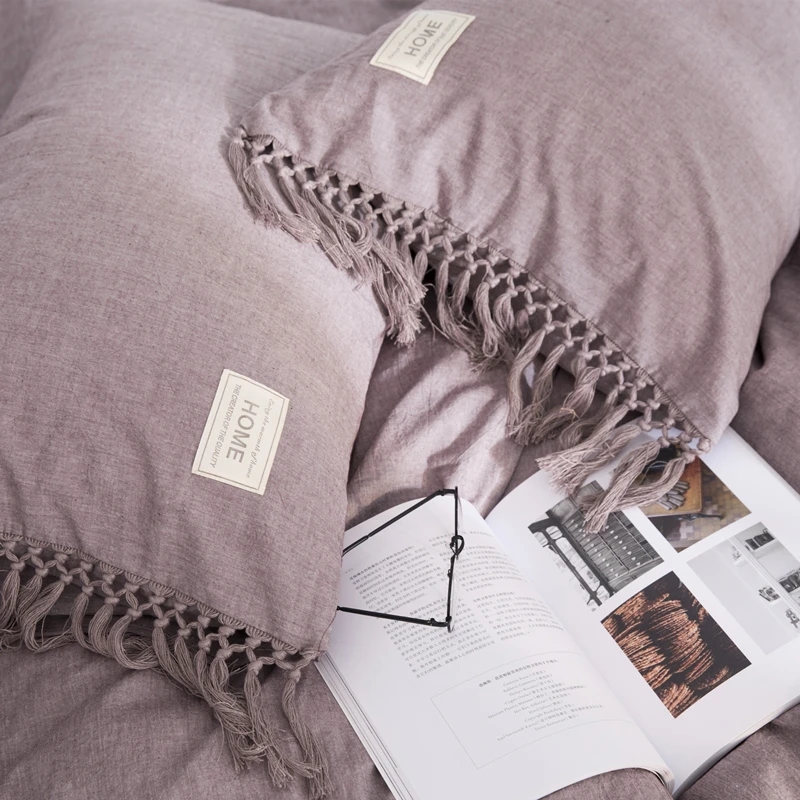 Наволочка для подушки Macrame однотонная наволочка скандинавский хлопковый сна