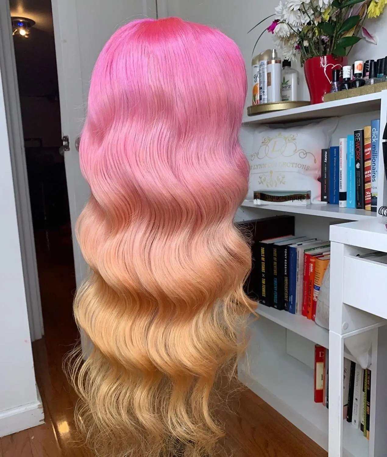 613 Цвет кружево средняя часть парик человеческих волос парики для женщин