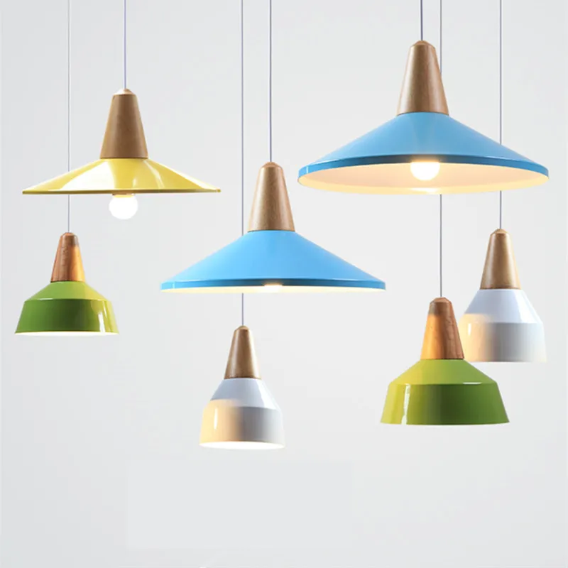 

Винтажный деревянный светодиодный подвесной светильник, Современный арт-светильник для столовой, e27, скандинавский светильник для гостиной, ресторана, бара, прямая Подвесная лампа